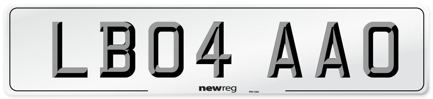LB04 AAO Number Plate from New Reg